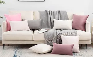 Housses de coussin en velours de luxe pour canapé salon chambre coussins décoratifs.