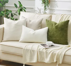 Fodera per cuscino in ciniglia per divano soggiorno camera da letto, cuscino decorativo.