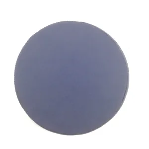 Round cotton canvas seat cushion detail view, comfortable soft pad for office chair or sofa.