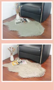Faux sheepskin rug fluffy bedside carpet Nordic floor mat soft plush chair cushion home decor