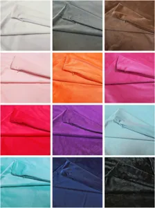 Vue détaillée du tissu de coussin de tête de lit en velours doux et fermeture éclair.
