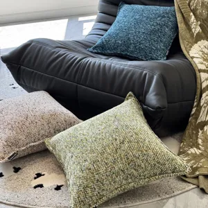 Getextureerde chenille kussenhoes decoratief vierkant kussen voor bank slaapkamer interieur.