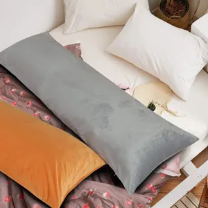 Polyester Solid Color Nordic Style Decorative Body Pillow Cover For Bedroom Living Room
