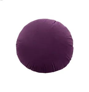 Rundes violettes Samtkissen für Sofa, weiches Deko-Kissen für Wohnzimmer und Büro im Alltag.