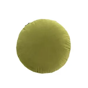 Rundes Samt Kissen weicher runder Zierkissen fuer Sofa Bett Wohnzimmer Buero gruene Dekoration
