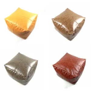 Minimalistischer Kunstleder Quadratischer Hocker Fussstütze Ottoman Bodenkissen Für Wohnzimmer Schlafzimmer Heimdekoration