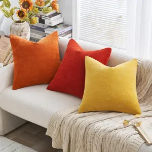 Chenille decoratief sierkussen voor bank, moderne gezellige woonkamer kussenhoes.