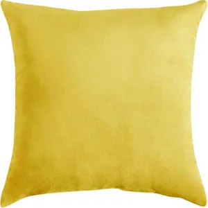Effen gele fluwelen kussenhoes zachte vierkante kussensloop voor bank bed woonkamer huis decor