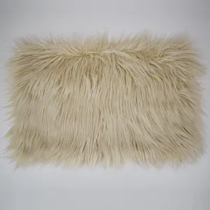 Weicher flauschiger Kunstpelz Kissenbezug zotteliges Plueschkissen fuer Sofa Bett Deko