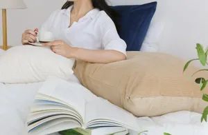 Cuscino decorativo in velluto a coste sottili, morbido comodo cuscino schienale per letto divano.