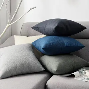 Noorse stijl effen linnen kussen bank kussen set voor gezellige woonkamer decor.