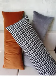 Housse de coussin long pour lit tête de lit canapé salon coussin lombaire décoratif housse.
