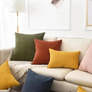 Fodera Per Cuscino Decorativa Morbida A Righe In Corduroy Minimalista Per Divano Letto Ufficio Decorazioni Per La Casa