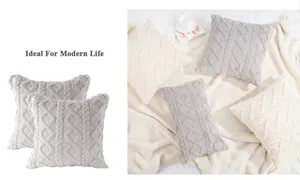 Fodera per cuscino in peluche nordico morbido cuscino decorativo per divano letto