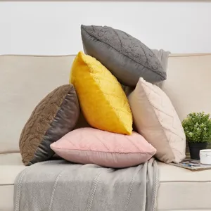 Cuscini decorativi in peluche nordico per divano soggiorno, cuscini morbidi letto