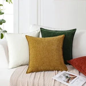 Thickened chenille sofa throw pillow and bed cushion set, modern INS style home decor.
