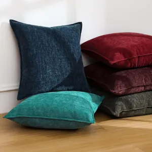 Chenille throw pillow cover for living room sofa and bedside cushion soft home decor.