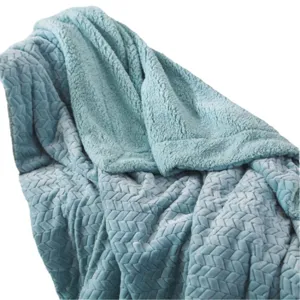 Soft flannel fleece double-sided blanket for sofa bed throw home office cozy use main view