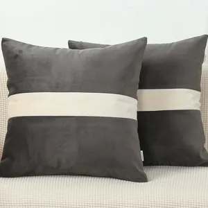 Modern Thickened Velvet Spliced Throw Pillow Cover Home Sofa Cushion Decorative Soft Square Pillowcase