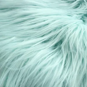 Fundas de cojín de pelo sintético verde menta claro vista principal, suave funda sofá.