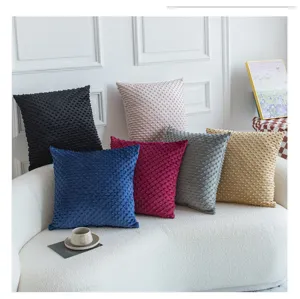 Weiches Samt Minky Dot Kissen für Wohnzimmer Sofa und Bett Dekoration, gemütliches Plüschdesign.