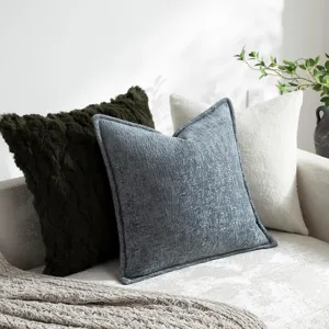 Strukturierte Chenille Kissenhülle für Sofas und Betten, dekoratives Sofakissen in Premium-Qualität.