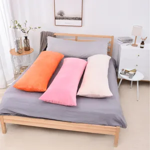 Long coussin de corps pour lit, oreiller long en velours doux pour canapé tatami de chambre