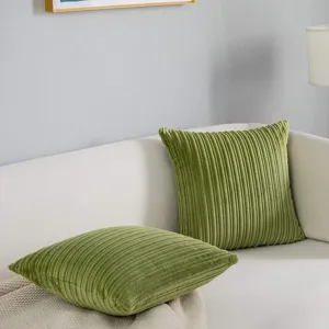 Soft corduroy throw pillow cover for living room sofa bedroom bed back support cushion.