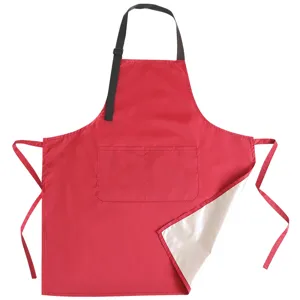 Tablier de Cuisine Imperméable Tablier à Bavette Réglable Avec Poches pour Restaurant Cuisine Cuisson Vêtements de Travail de Chef
