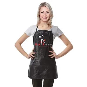Waterproof Polyester Apron With Pocket Minimalist Solid Color Hairdressing Work Apron For Adults Kitchen Cooking