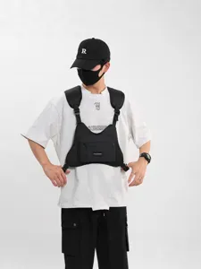 Taktische Weste Brusttasche für Herren, multifunktionale Streetwear Fronttasche im Trend.