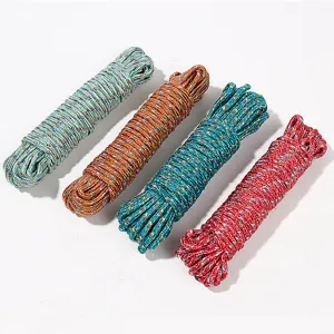 Durable outdoor anti-slip clothesline, multi-functional braided rope for drying clothes and quilts.