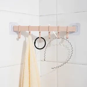 Supporto a parete a 6 ganci mobili senza fori organizer per asciugamani da bagno casa