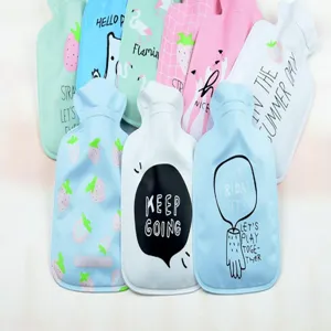 Cute cartoon hot water bag student hand warmer winter warm water bag portable plush hot water bottle