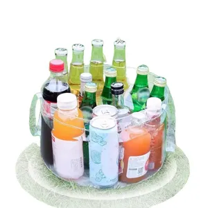 Secchio pieghevole portatile bacile trasparente esterno viaggio bacinella flessibile acqua