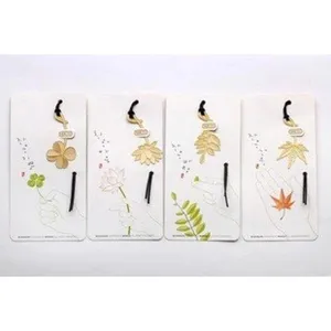 Korean stationery plant metal bookmark exquisite daily collection creative gift decor