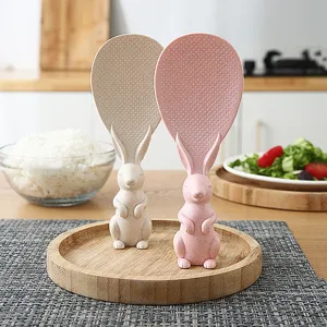 Cuillère à Riz Mignonne Lapin de Dessin Animé Ménage Antiadhésif Pelle à Riz Plastique Paille de Blé Palette de Riz Vaisselle de Cuisine