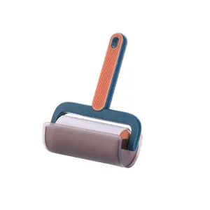 Tearable lint roller for clothes, household sticky hair removal brush with cover.