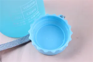550ml candy color frosted plastic water bottle portable sports cup with sealing cap and strap