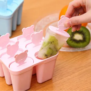 Moule à glace en plastique mignon design ours fait maison sorbetière outil de cuisine DIY