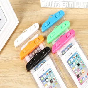 Universal waterproof phone pouch dry bag case for beach swimming floating diving activities.