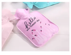 Cartoon hot water bag cute flamingo pattern water injection hand warmer detail view