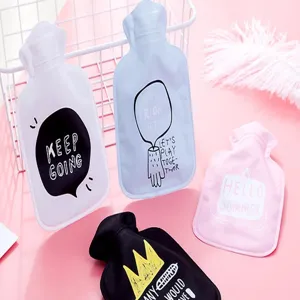 Cute cartoon hot water bag student portable hand warmer winter warm gift colorful water bag