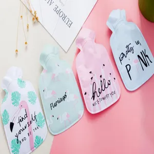 Cartoon water injection hot water bag cute flamingo student hand warmer portable winter heater