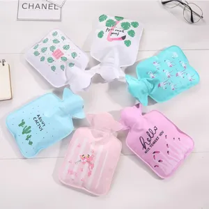Cute cartoon hot water bag, portable water filling hand warmer for students and gifts winter.