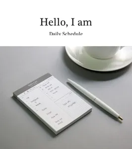 Minimalist business daily schedule memo pad tearable sticky note for efficient office planning.