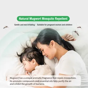 Herbal mugwort mosquito repellent sticks for indoor and outdoor family use, safe and gentle.