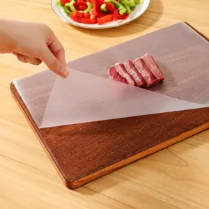 Disposable Cutting Board Mat Transparent Plastic Anti Slip Chopping Board Paper Roll For Kitchen Fruit Vegetable Prep