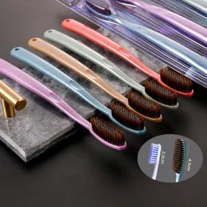 Erwachsene Breiter Kopf Weiche Borsten Zahnbürste Haushalt Tiefenreinigung Ergonomisches Design Mehrfarbig Mundpflege Zahnbürste Set