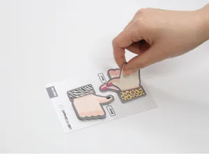 Schattige creatieve duim kleefnotities memo blokken leuke schrijfwaren kantoorbenodigdheden.